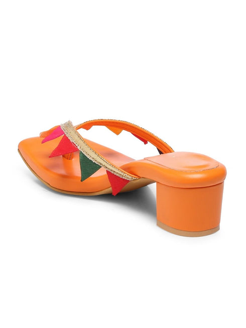 GNIST Multicolour Ethnic Block Heels